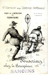 Carte postale pour la libération du territoire - 1918