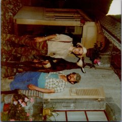 Retour de chasse au chamois d’André MOCCAND et Claude MOCCAND JACQUET 