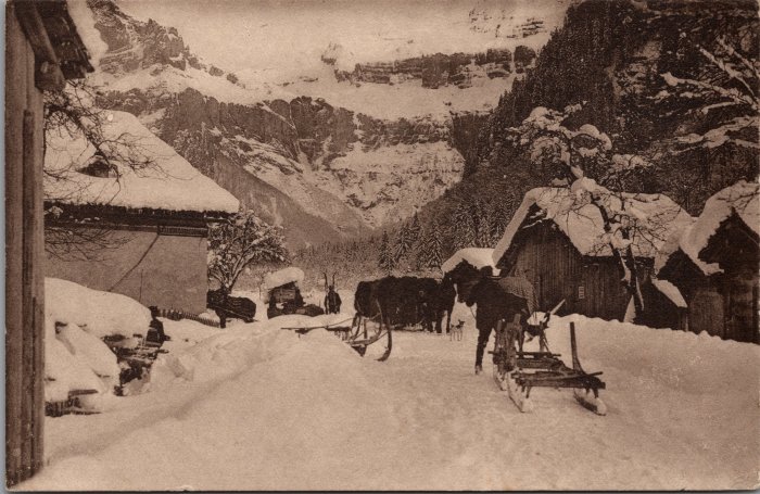 Descente des foins à Nambride l’hiver