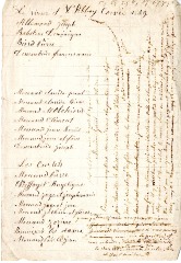 Notes sur la liste des Corvées du Vivier, de l’abbaye, du Crot + notes de frais avec Joseph MOCCAND - 1859