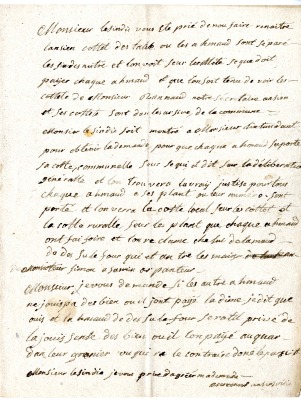 Courrier de MOCCAND au sindic