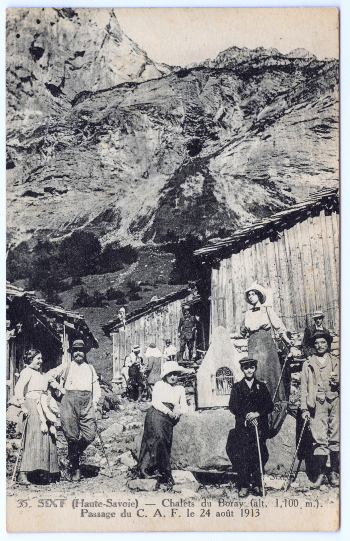 Passage du CAF le 24 aout 1913 aux chalets du Boret « Boray »