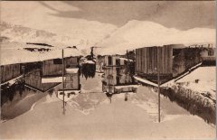 Carte postale de Sixt l'hiver Avenue de la Gare