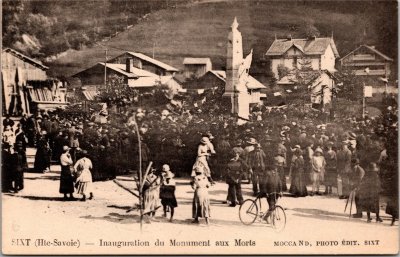 Inauguration du Monument aux Morts à Sixt
