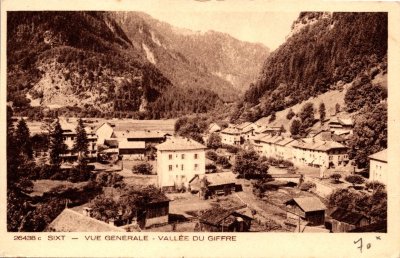 Vue générale sur le village de Sixt-Fer-à-Cheval