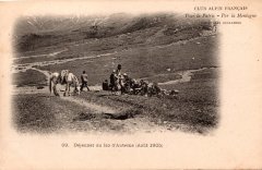 Déjeuner au Lac d’Anterne avec le cheval - août 1905