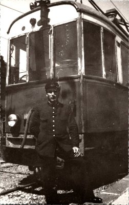 Photo de Célestin BAUD à la gare d'Annemasse - 1942