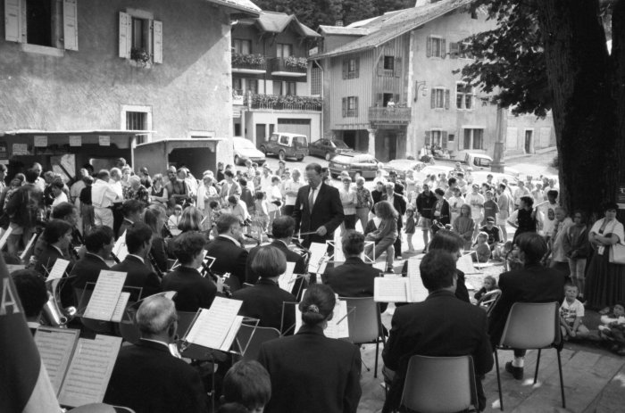 Photos lors d'un concert de l'harmonie de Sixt