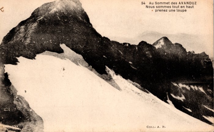 Carte postale au sommet des Avoudrues 