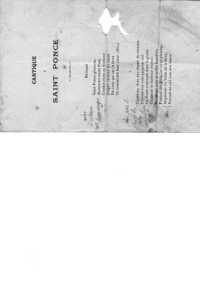Cantique à Saint Ponce
