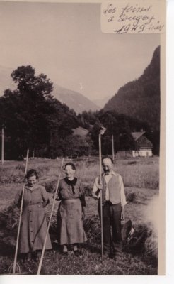 Les foins a Sougey - 1949