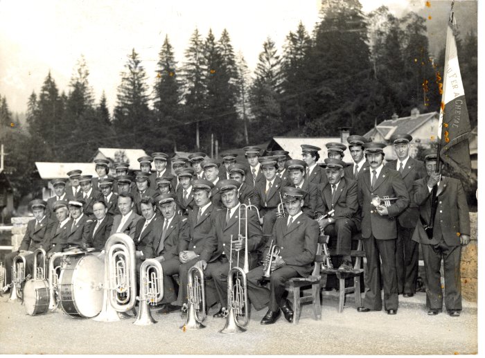 Photo de la fanfare de Sixt 1978-80