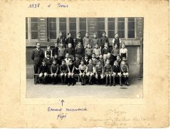 Photo de classe en 1938 à Paris, Edouard DENAMBRIDE