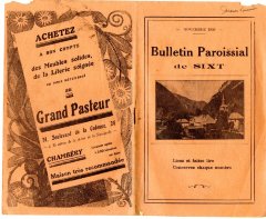 Bulletin Paroissial de Sixt - Novembre 1930